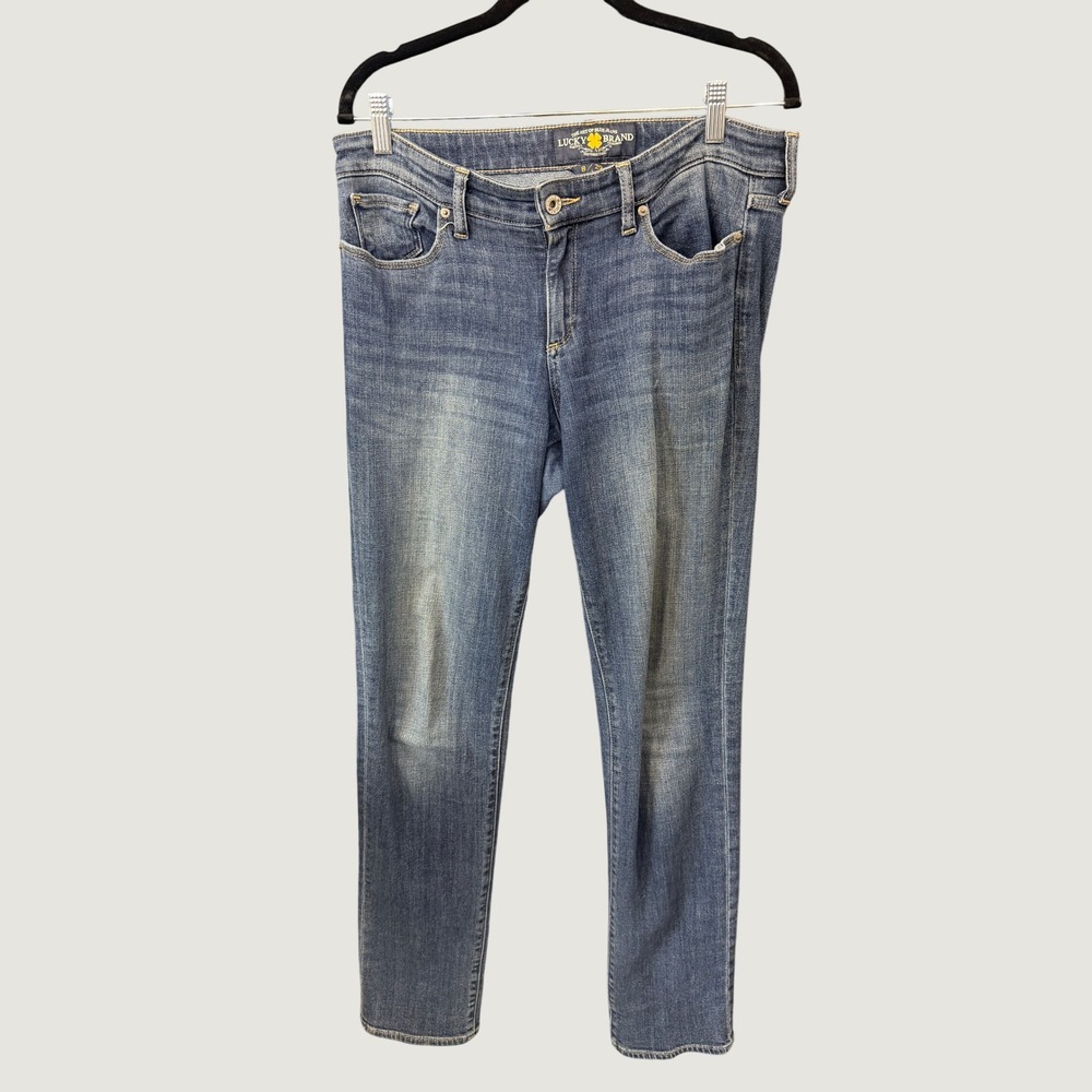 Lucky Brand Sweet Straight Jeansโ Womens 8L 29 Blue Dark Wash Denim